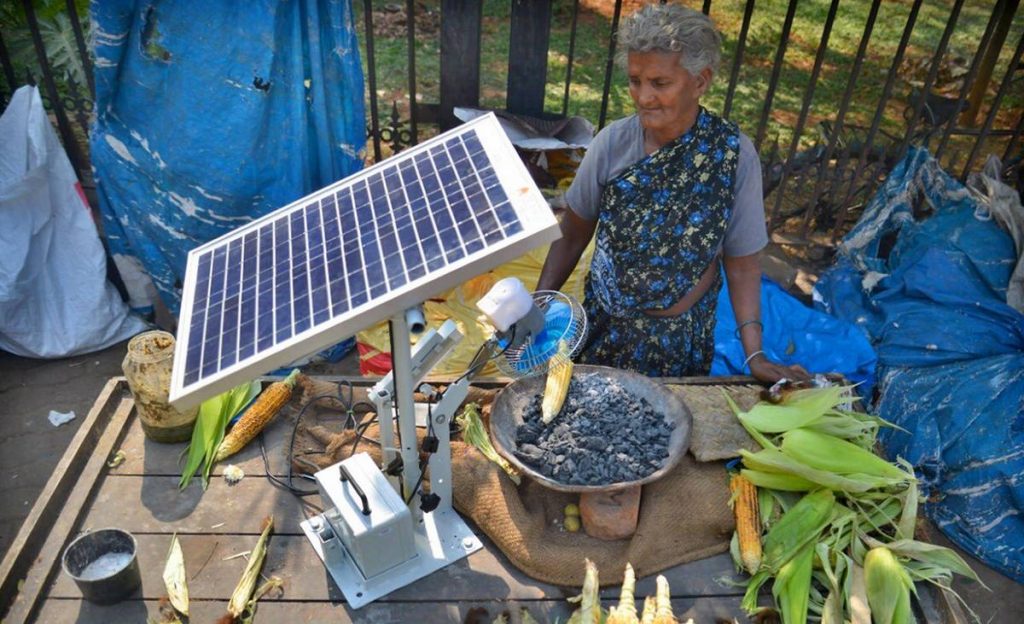 Selvamma - solar powered corn vendor