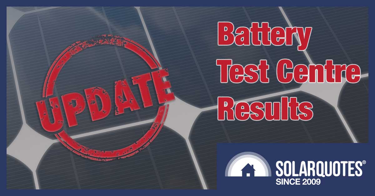 Lithium Ion Battery Test Centre Results