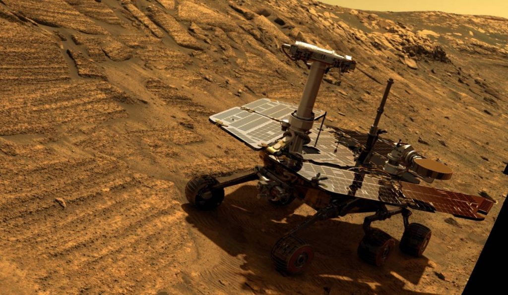 Solar powered Mars rover Opportunity