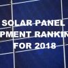 2018 Solar Panel Shipment Rankings