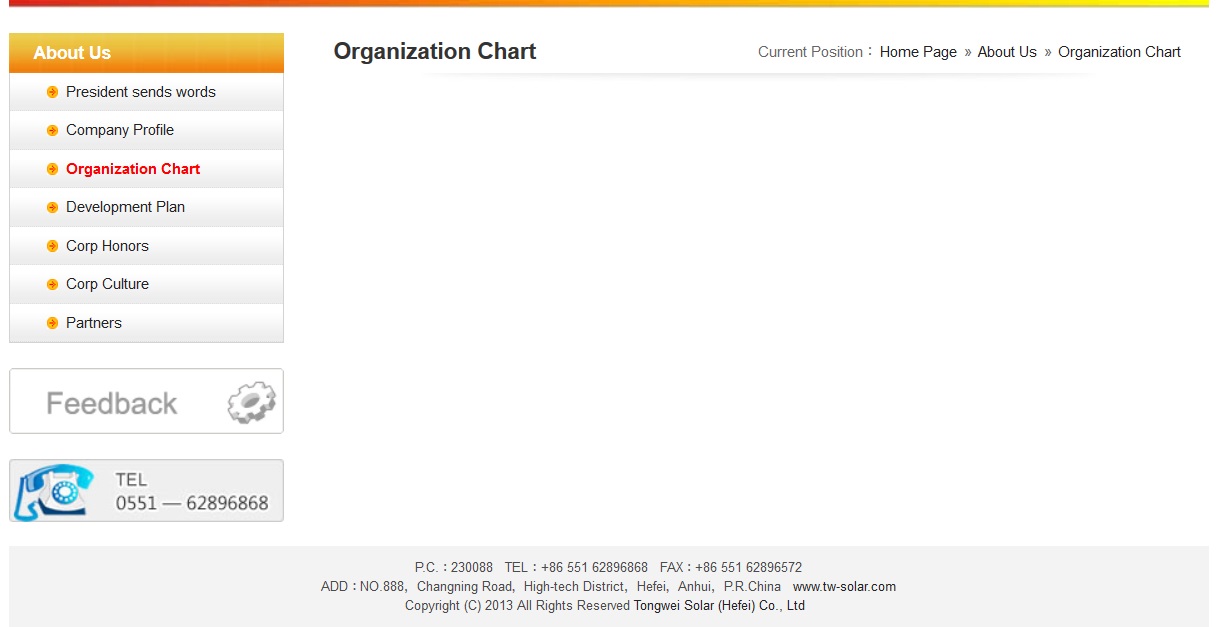 Tongwei Solar organization chart