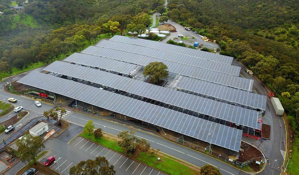 Solar power at Flinders University