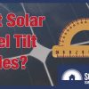 Best solar panel tilt angles