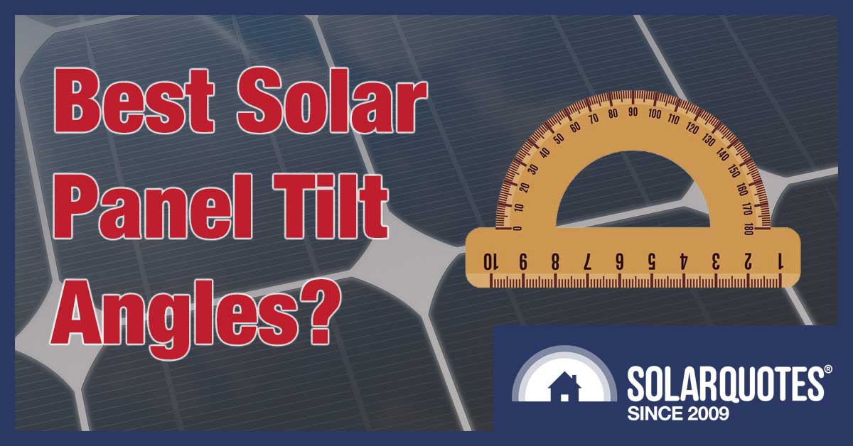 best solar panel tilt angles