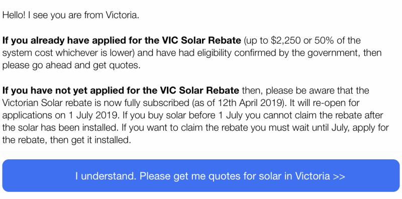 Victoria solar quotes