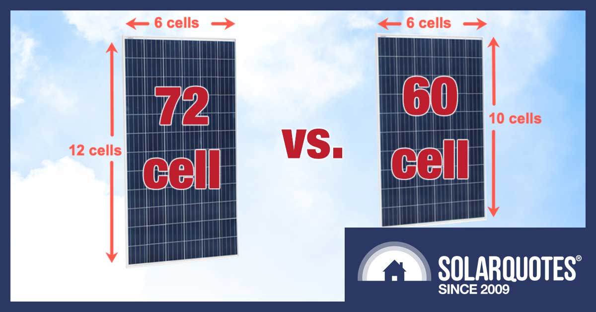 72 cell vs 60 cell solar panel - size