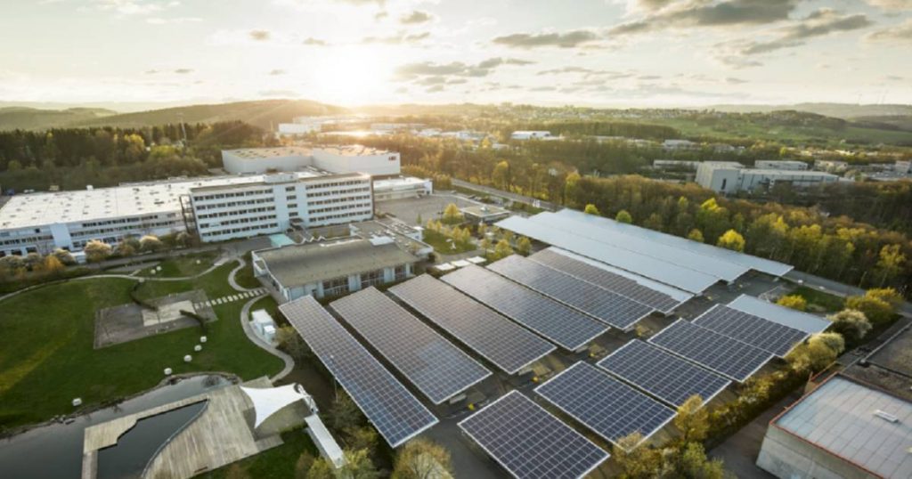 ABB carbon neutral factory - solar panels