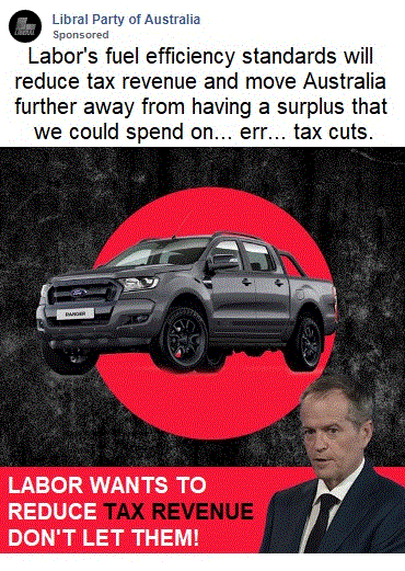 Liberal Party on Labor's fuel efficiency standards