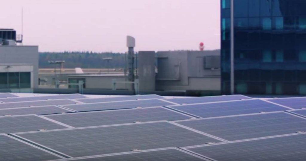 Helsinki Airport - solar energy in Finland