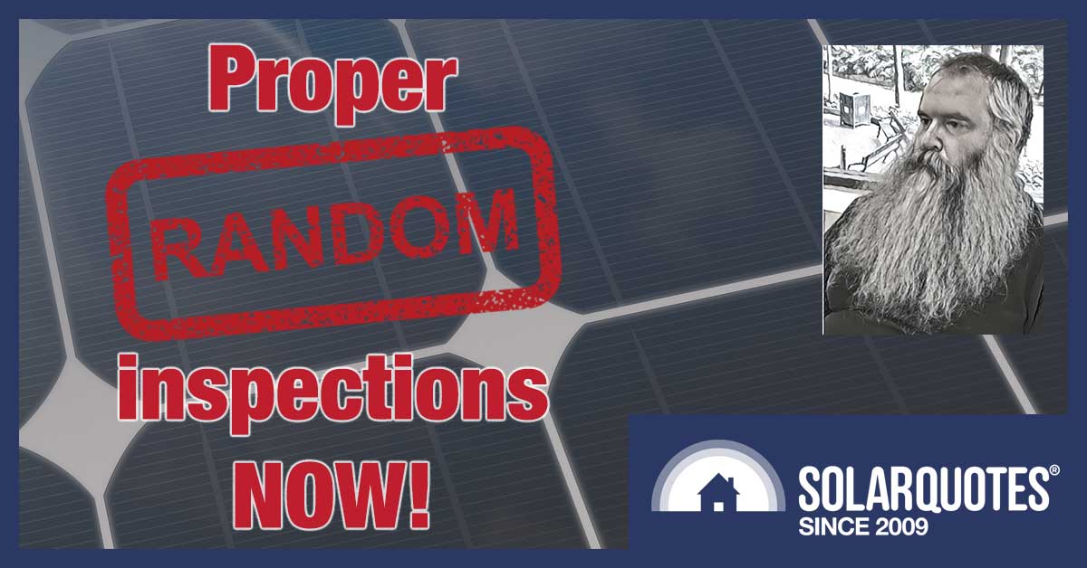 Random solar power system inspections