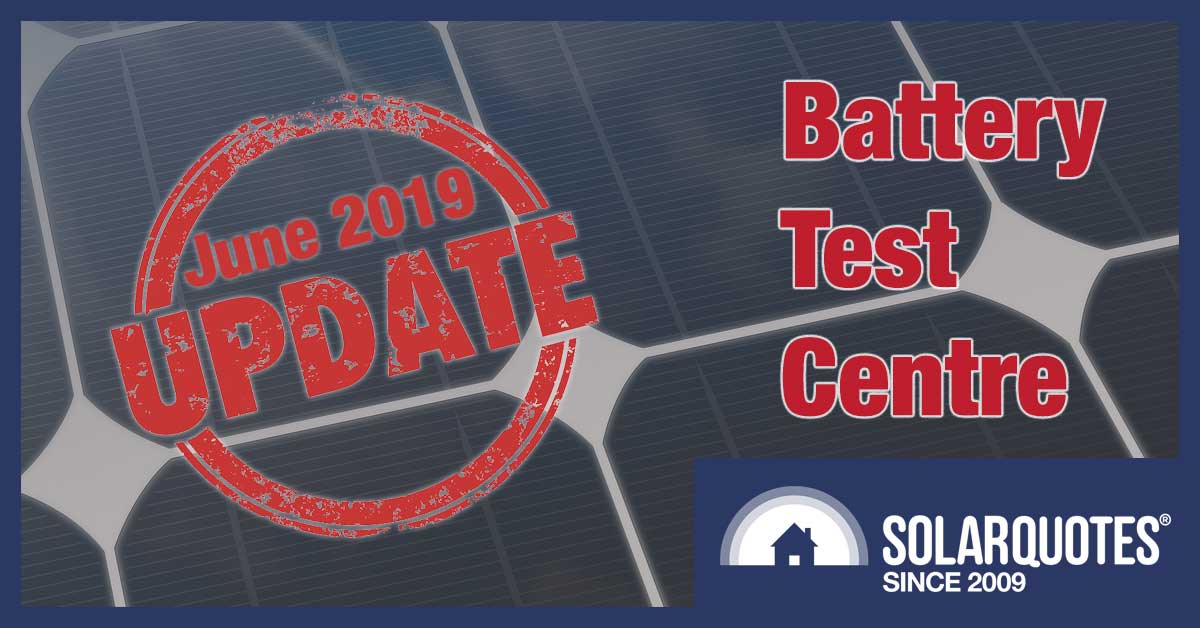 Battery Test Centre June 2019 update