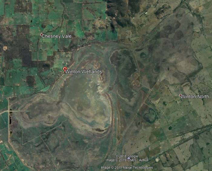 Winton Wetlands - Satellite Photo