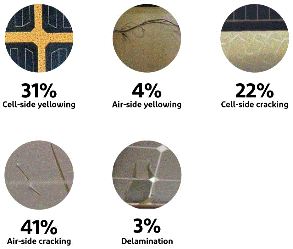 types of backsheet defects