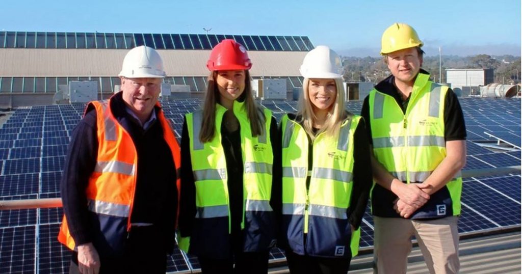 Bayside shopping centre solar energy installation