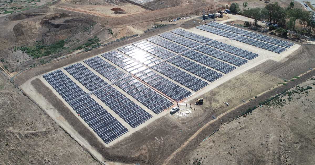 Solar farm at Albury landfill