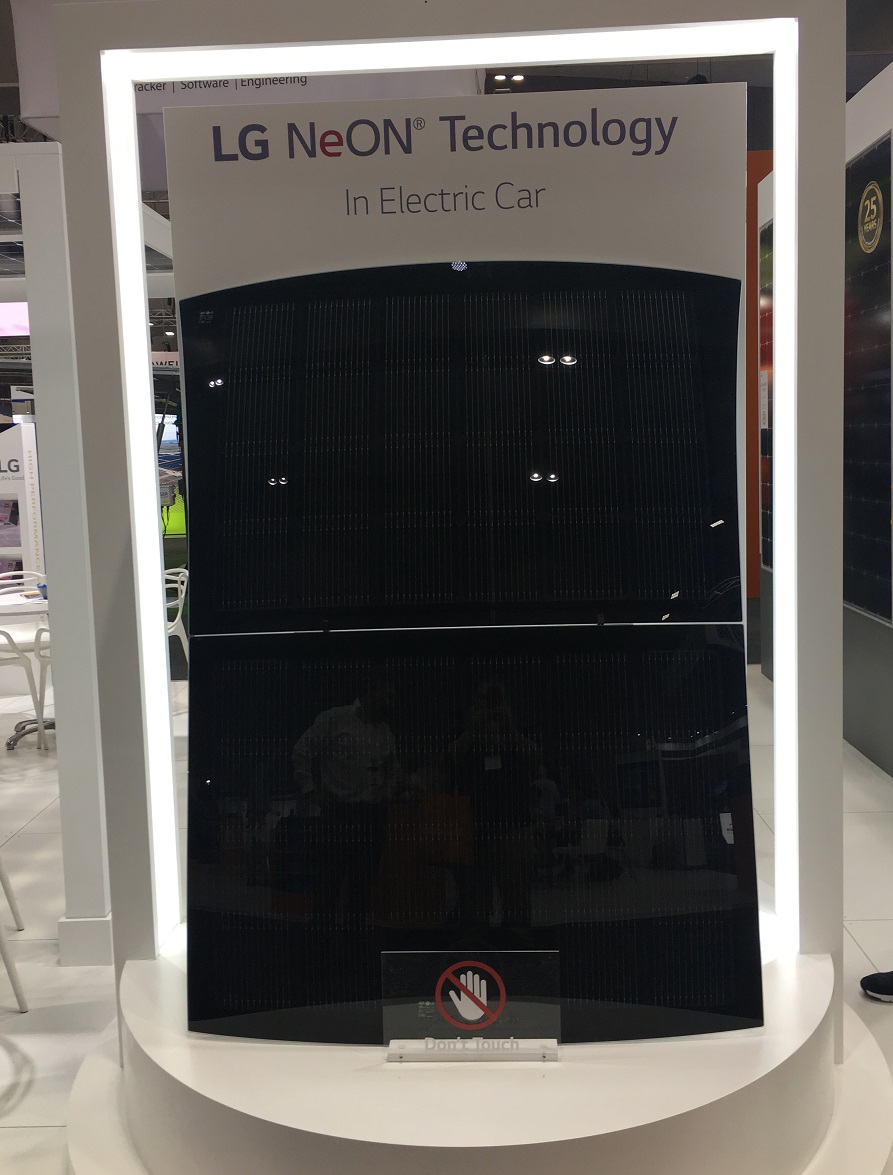 LG NeON - solar panels for electric cars