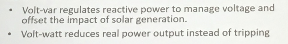 Volt-var and volt-watt definitions