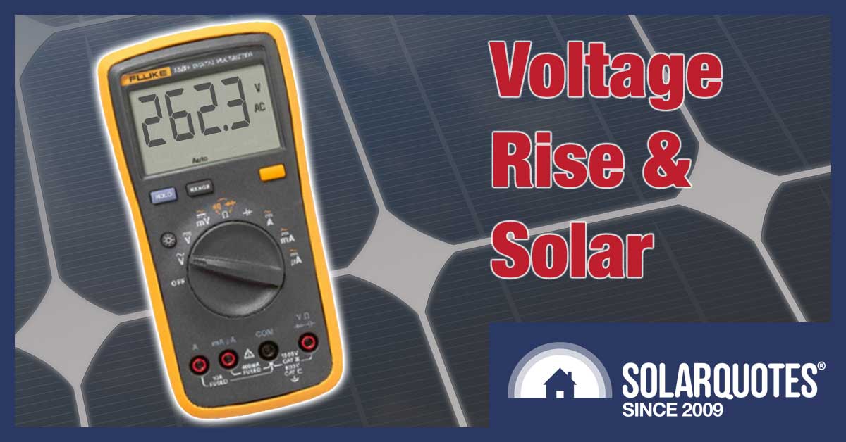 Grid voltage rise and solar energy systems