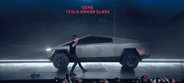 Tesla Cybertruck window test fail