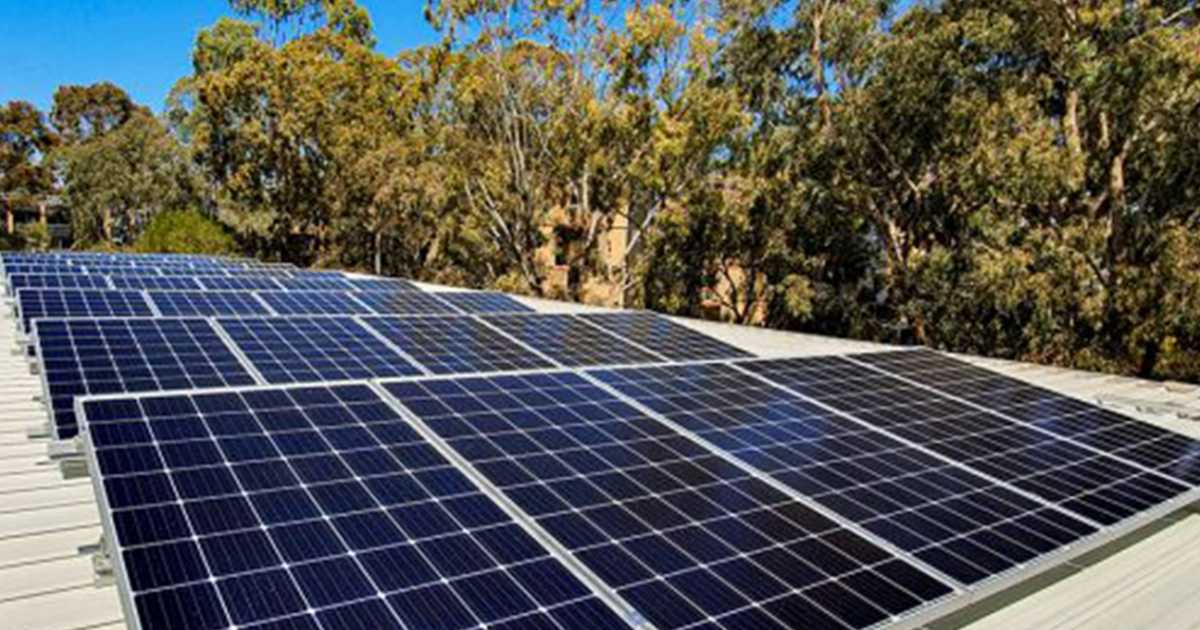 Solar panels at La Trobe University