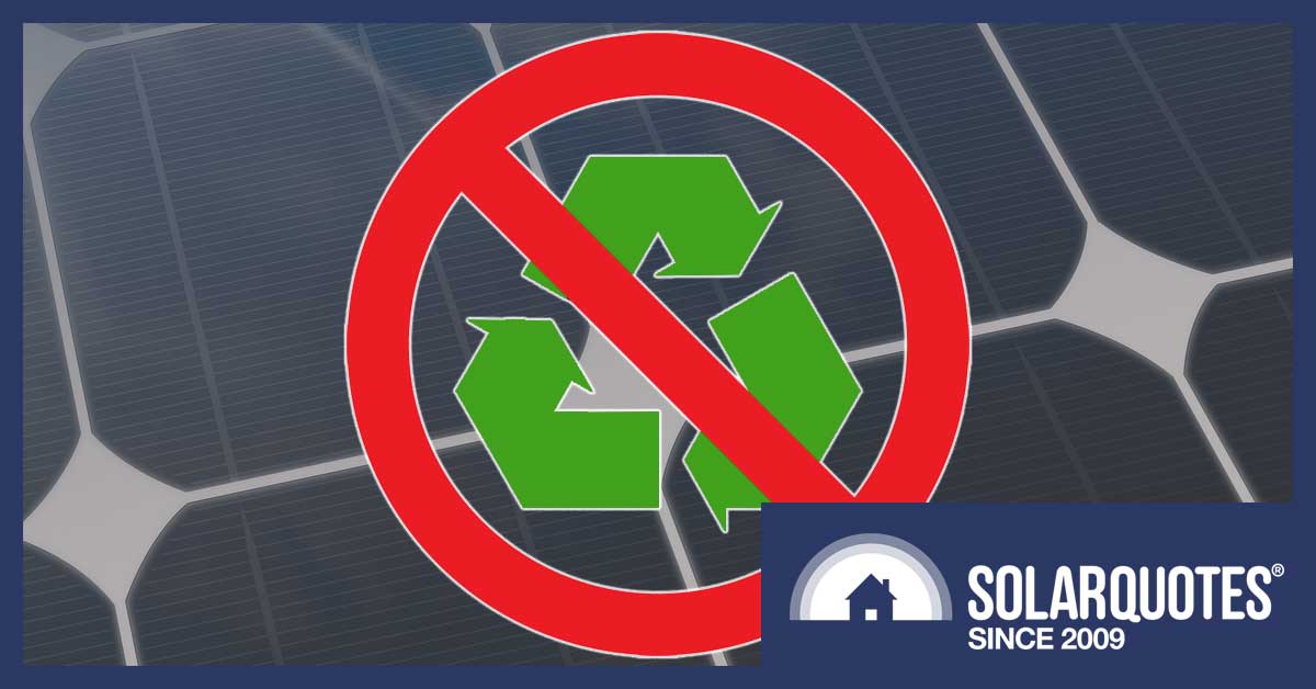 Is solar panel recycling miscycling?