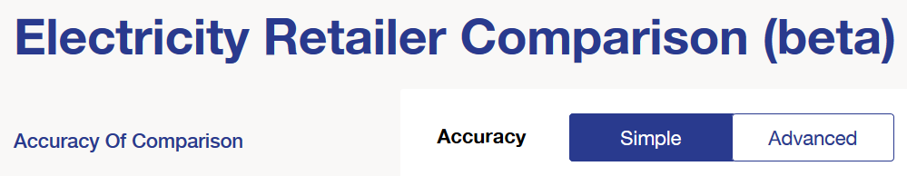 Advanced electricity plan comparison