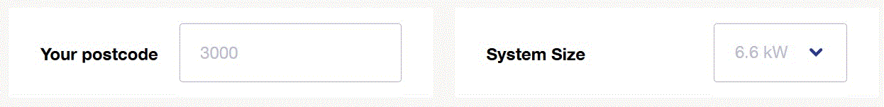 Postcode and solar system size - comparison tool