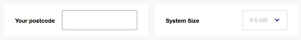 Postcode and solar system size