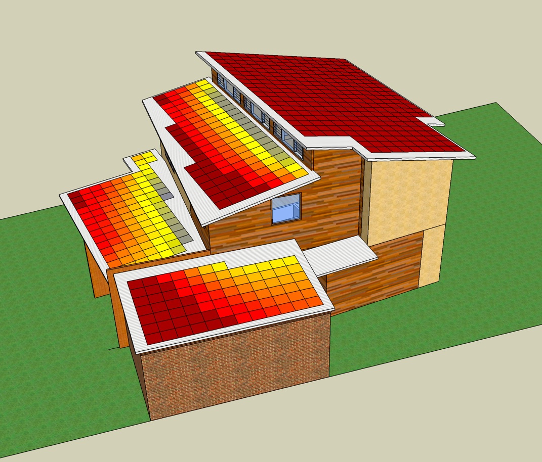 3D modelling solar panels on house