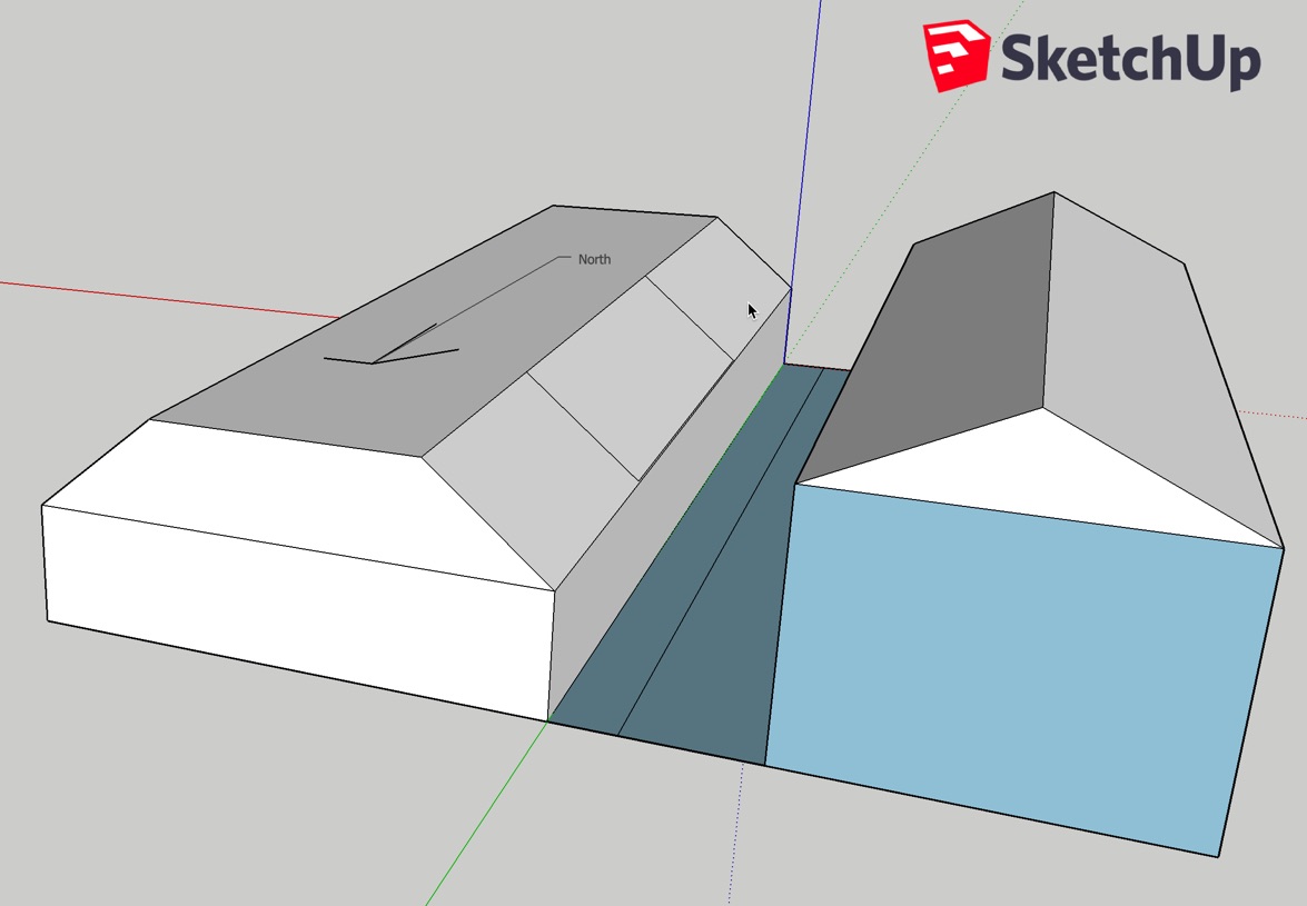 New and existing house sketchup