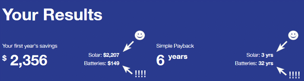 solar battery payback