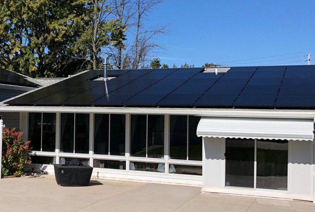 Solaria solar panel installation
