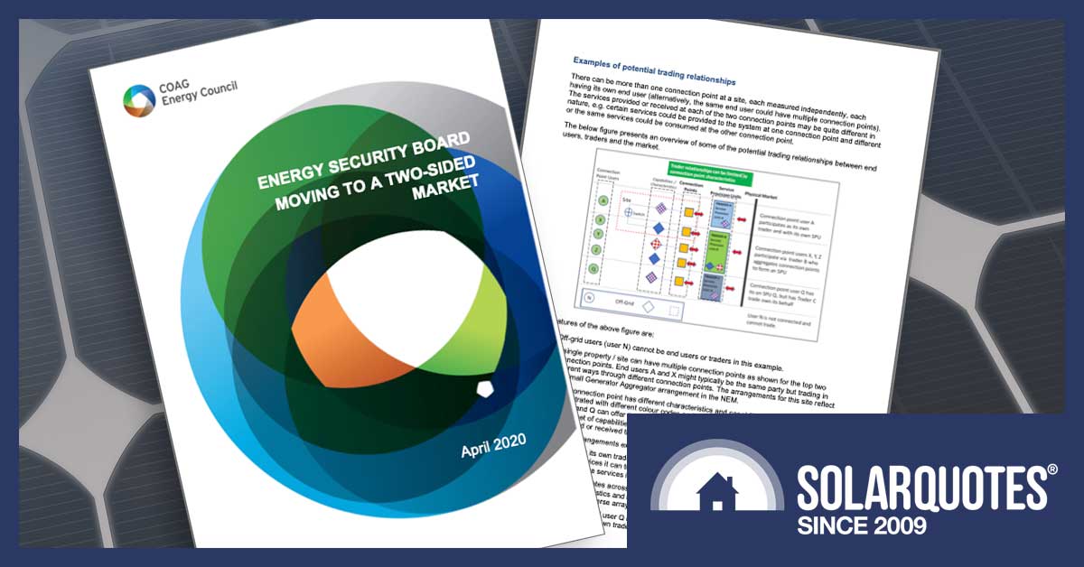 COAG Energy Security Board - a two-sided market