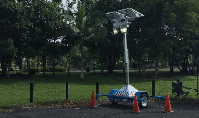 Mobile solar security cameras