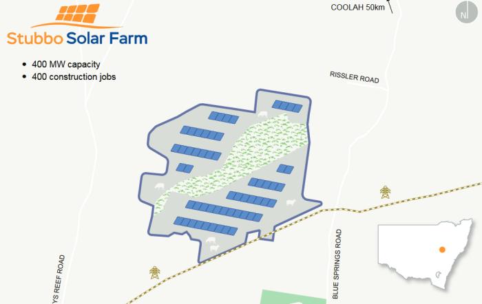 Stubbo solar farm layout