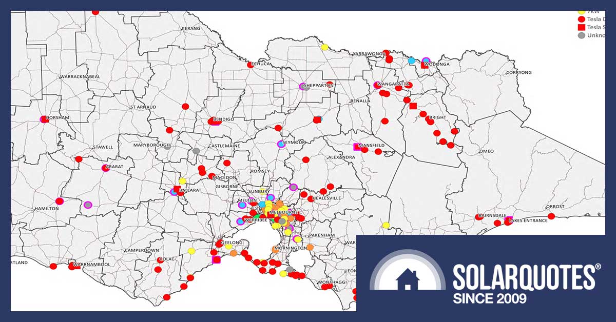 EV charger locations in Victoria