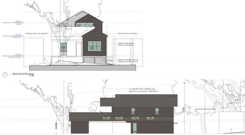 house elevation with trees