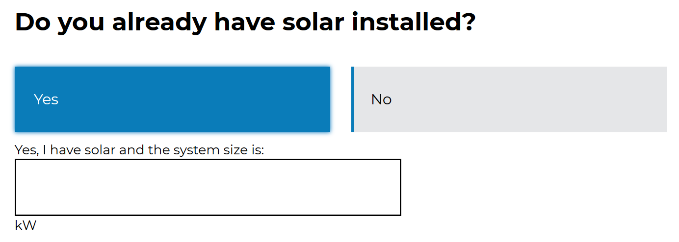 NSW calculator solar panels question