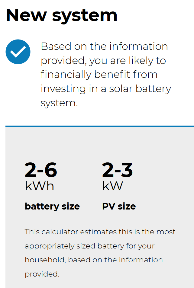 NSW solar battery calculator PV and energy storage size recommendation