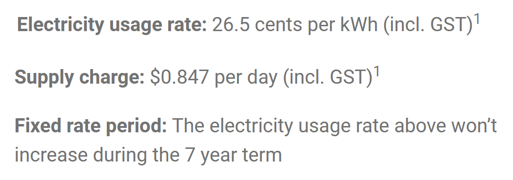 Energy Australia Solar Plus Plan costs