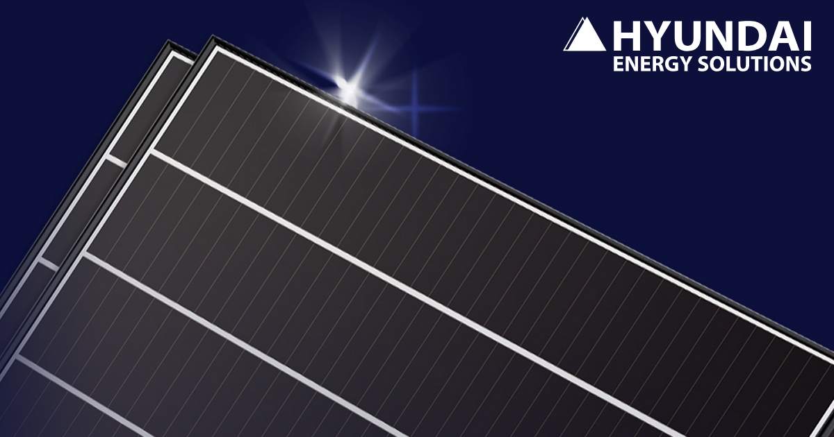 Hyundai shingle cell solar panel