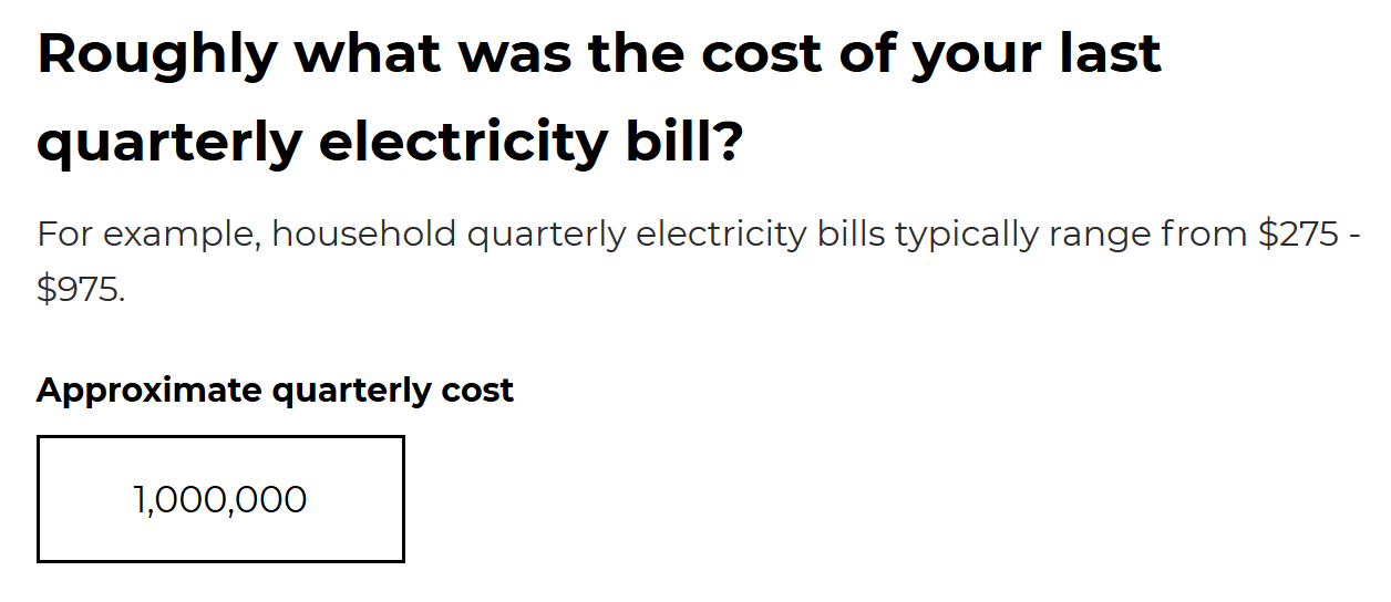 NSW solar battery calculator electricity bill question