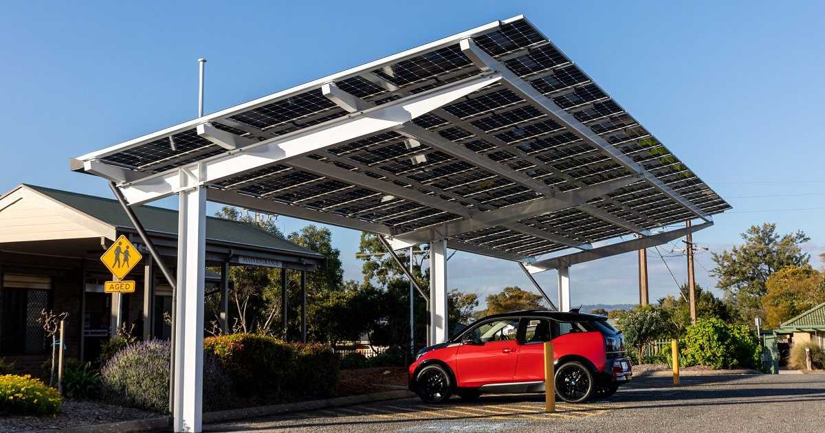 Bifacial solar car park - Morphett Vale