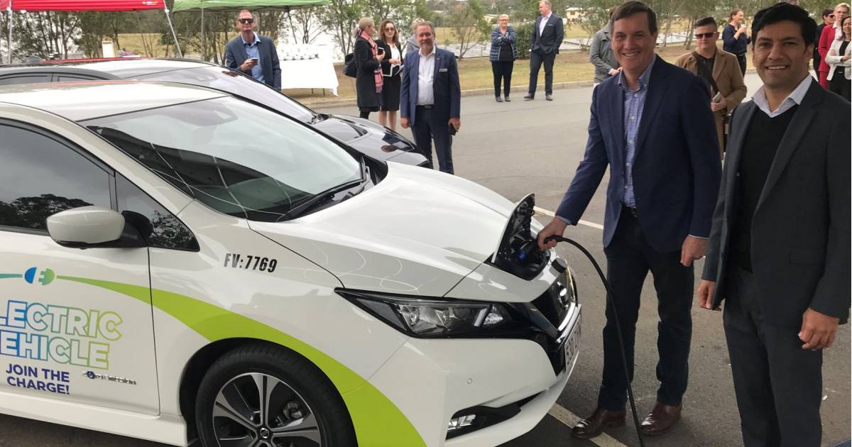 Solar powered electric car charging in Ipswich