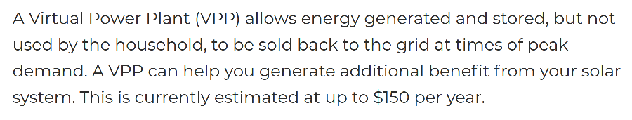 Virtual Power Plant savings