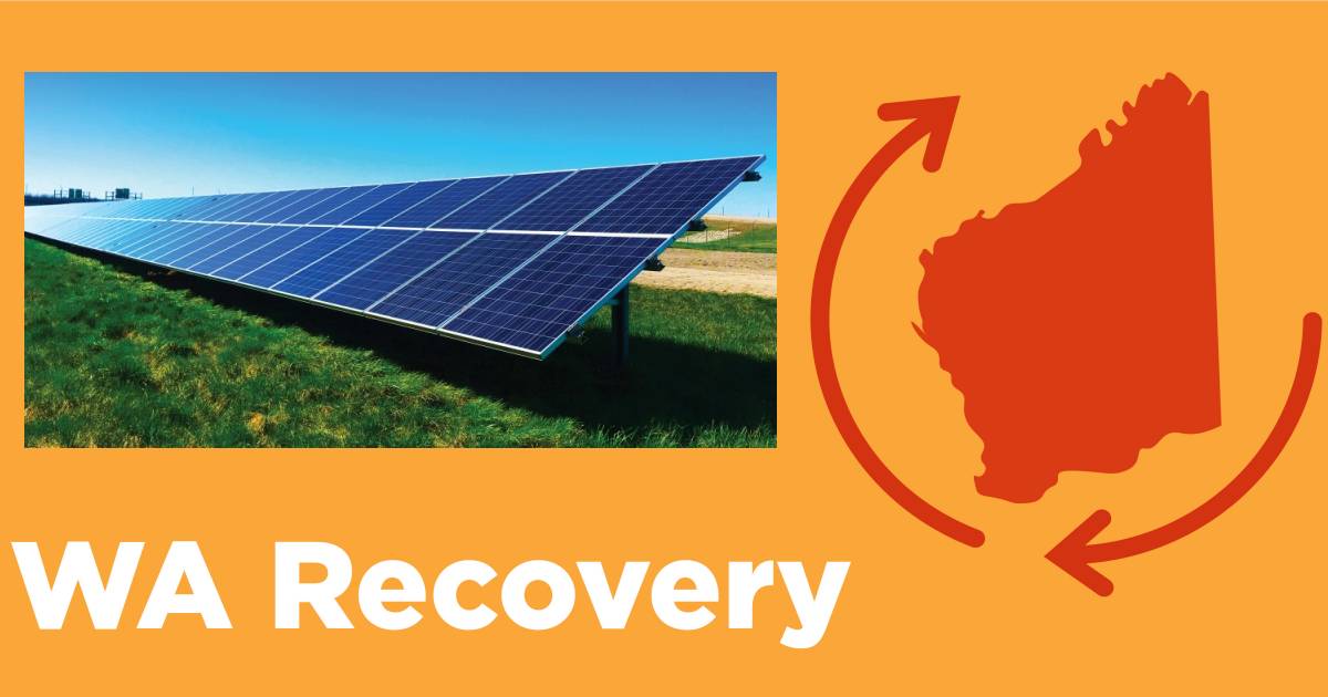 Solar and energy storage - WA recovery plan