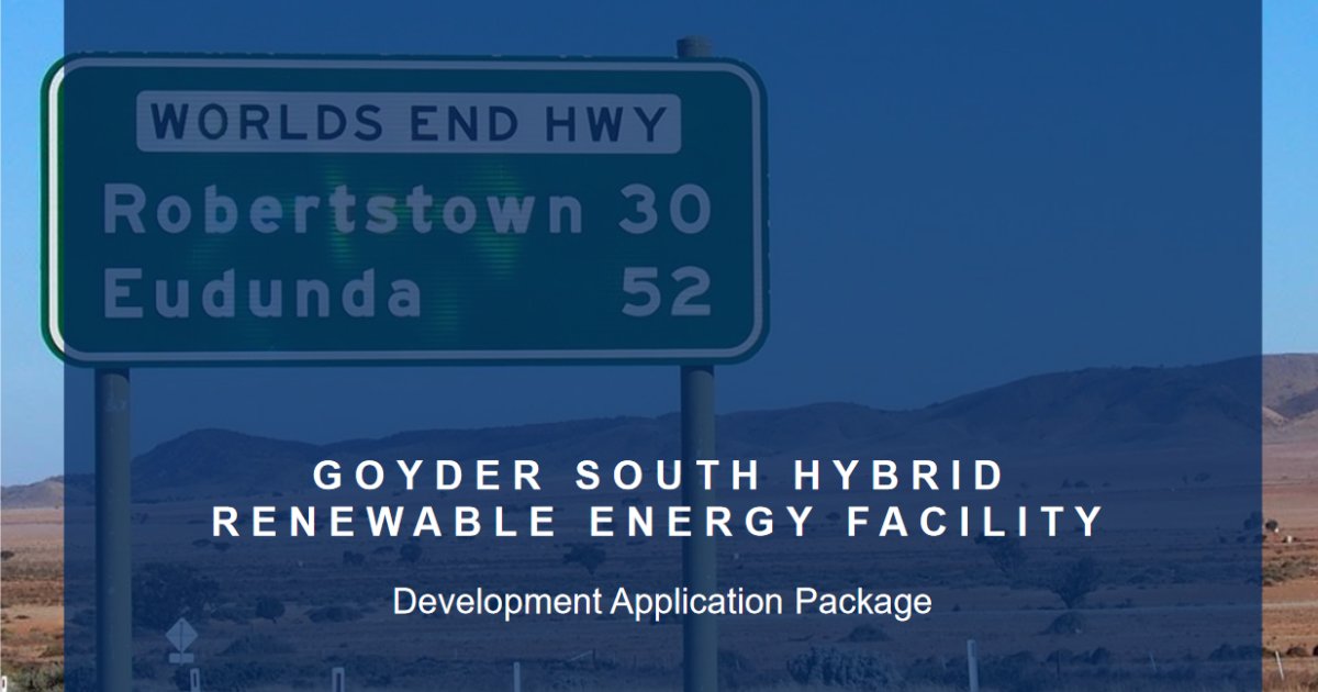 Goyder South Hybrid Renewable Energy Facility