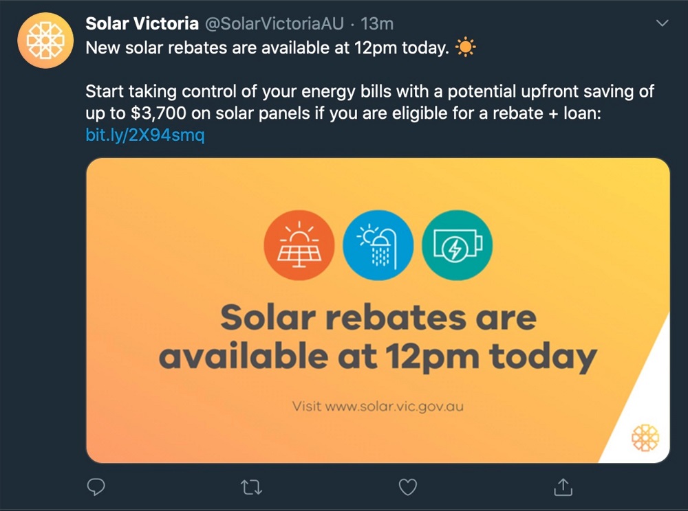 Victorian solar panel rebate advertising
