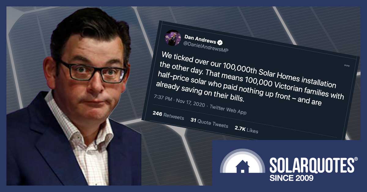 Victoria Premier Dan Andrews - Solar Homes