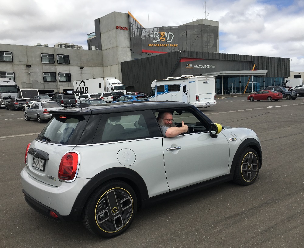 Mini Electric at motorsport park